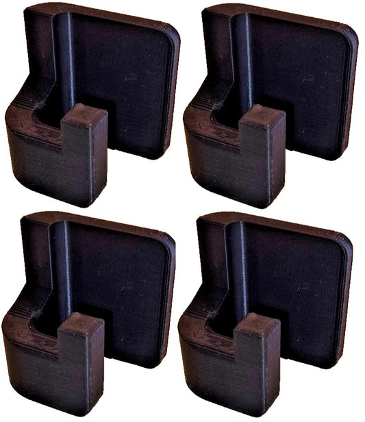 4 Stück Kleiderhaken S.Triess Style 01, Kunststoff, links/rechts,verschieden Farben